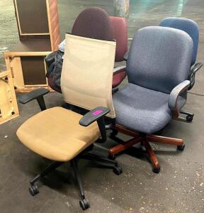 (5) - PC. OFFICE ROLLING CHAIR SET