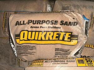 DESCRIPTION: (12) 50 LB. BAGS OF QUIKRETE SAND LOCATION: WAREHOUSE THIS LOT IS: SOLD BY THE PIECE QTY: 12