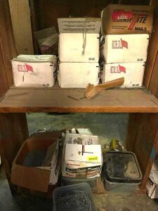 DESCRIPTION: (7) ASSORTED BOXES OF NAILS LOCATION: WAREHOUSE THIS LOT IS: ONE MONEY QTY: 1