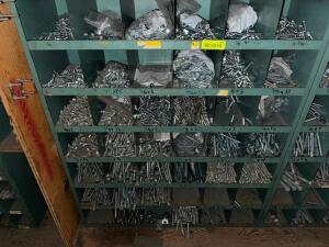 DESCRIPTION: METAL HARDWARE ORGANIZER W/ CONTENTS - NEW HARDWARE. LOCATION: SALES QTY: 1