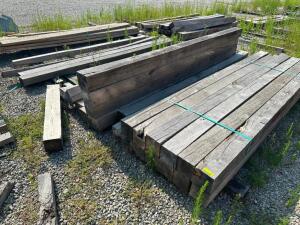 DESCRIPTION: (19) 6" X 6" WOOD BEAMS LOCATION: OUTSIDE THIS LOT IS: SOLD BY THE PIECE QTY: 19