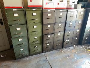 DESCRIPTION: (9) ASSORTED METAL FILE CABINETS LOCATION: UPSTAIRS OFFICE THIS LOT IS: SOLD BY THE PIECE QTY: 9