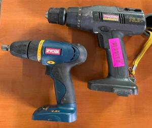 RYOBI 3/8" DRILL/DRIVER AND CRAFTSMAN 3/8" DRILL/DRIVER