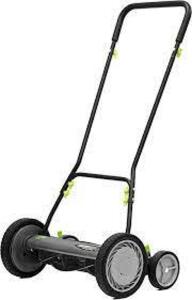 DESCRIPTION: (1) REEL MOWER BRAND/MODEL: EARTHWISE INFORMATION: BLACK SIZE: 20" RETAIL$: $139.99 EA QTY: 1