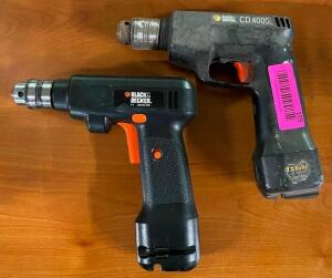 (2) BLACK&DECKER CORDLESS DRILLS