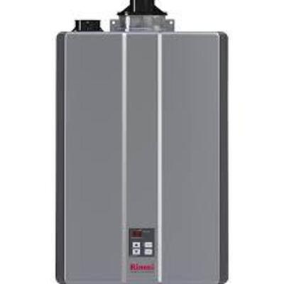 DESCRIPTION: (1) NATURAL GAS TANKLESS WATER HEATER BRAND/MODEL: RINNAI SENSEI #U334-0763 SIZE: 199000 BTU RETAIL$: $1,749.75 QTY: 1