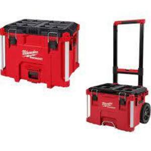 DESCRIPTION: (1) PORTABLE TOOL BOX BRAND/MODEL: MILWAUKEE PACKOUT INFORMATION: RED RETAIL$: $139.00 EA QTY: 1