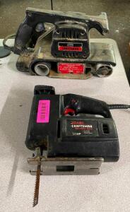 CRAFTSMAN SCROLLER SAW AND 3" DUSTLESS BELT SANDER