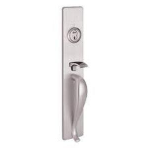 DESCRIPTION: (2) HANDLE HARDWARE INFORMATION: BRUSHED NICKEL SIZE: MUST COME INSPECT RETAIL$: $356.58 EA QTY: 2