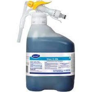 DESCRIPTION: (2) DISINFECTANT CLEANER AND DEODORANT BRAND/MODEL: DIVERSEY VIREX 256 SIZE: 1.5 LITER RETAIL$: $80.00 EA QTY: 2