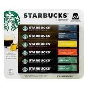 DESCRIPTION: (1) CASE OF (60) SINGLE SERVE NESPRESSO BRAND/MODEL: STARBUCKS #5092988 INFORMATION: 4 FLAVORS QTY: 1