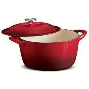 DESCRIPTION: (1) DUTCH OVEN BRAND/MODEL: TRAMONTINA INFORMATION: RED RETAIL$: $79.20 EA QTY: 1