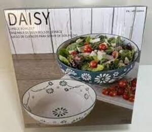 DESCRIPTION: (1) SET OF (2) BOWL SET BRAND/MODEL: DAISY #1630821 RETAIL$: $40.00 EA QTY: 1