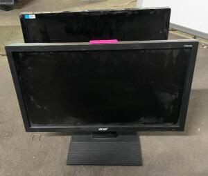 (1) ACER AND (1) ASUS COMPUTER MONITOR