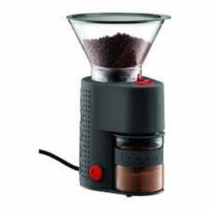 DESCRIPTION: (1) COFFEE GRINDER BRAND/MODEL: BODUM BISTRO INFORMATION: BLACK RETAIL$: $100.00 EA QTY: 1