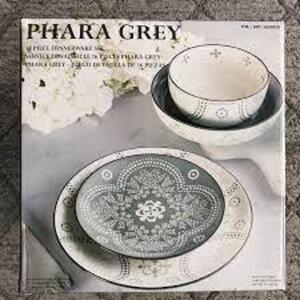 DESCRIPTION: (1) DINNERWARE SET OF (16) BRAND/MODEL: PHARA GREY #1630819 RETAIL$: $140.00 EA QTY: 1