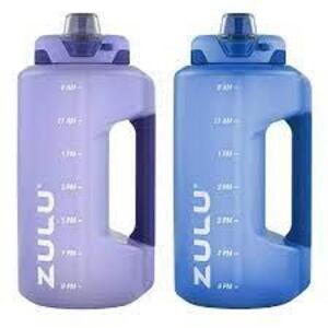 DESCRIPTION: (1) WATER BOTTLE SET OF (2) BRAND/MODEL: ZULU #1581141 INFORMATION: BLACK SIZE: 1/2 GALLON RETAIL$: $39.57 EA QTY: 1