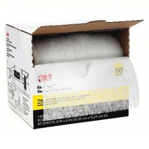 DESCRIPTION: (1) DUST CLOTHS BRAND/MODEL: 3M #48GF54 INFORMATION: WHITE SIZE: 5 IN LG, 6 IN WD, 125 FT ROLL LG, 500 SHEETS RETAIL$: $163.62 TOTAL QTY: