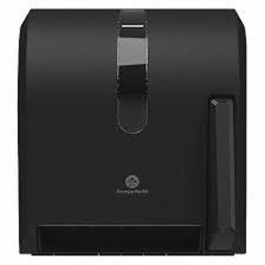 DESCRIPTION: (1) PUSH PADDLE ROLL TOWEL DISPENSER BRAND/MODEL: GEORGIA-PACIFIC #54338A INFORMATION: BLACK RETAIL$: $48.79 EA QTY: 1