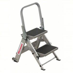 DESCRIPTION: (1) ALUMINUM STEP STOOL BRAND/MODEL: WESTWARD #44YY25 SIZE: 300 LB CAP RETAIL$: $200.00 EA QTY: 1