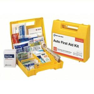 DESCRIPTION: (2) FIRST AID KITS BRAND/MODEL: FIRST AID ONLY #3PWT1 INFORMATION: YELLOW SIZE: 25 PEOPLE SERVED RETAIL$: $33.89 EA QTY: 2