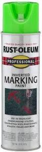 DESCRIPTION: (6) INVERTED MARKING PAINT BRAND/MODEL: RUST-OLEUM INFORMATION: GREEN SIZE: 15 OZ RETAIL$: $10.00 EA` QTY: 6