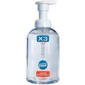 DESCRIPTION: (6) HAND SANITIZER ALCOHOL FREE BRAND/MODEL: X3 ALCOHOL FREE #3VDF5 SIZE: 10.5 OZ RETAIL$: $8.45 EA QTY: 6