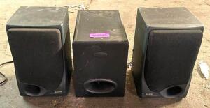 SANYO SPEAKERS AND SUBWOOFER