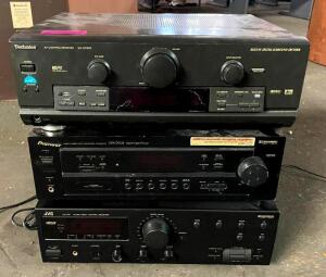 PIONEER AUDIO/VIDEO MULTI-CHANNEL RECEIVER, JVC AUDIO/VIDEO CONTROL RECEIVER, AND TECHNICS AV CONTROL RECEIVER