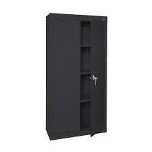 DESCRIPTION: (1) STORAGE CABINETBRAND/MODEL: SANDUSKY #VF31301872-09INFORMATION: BLACK, MUST COME INSPECT, DAMAGED ON TOPSIZE: 30" X 18" X 72"RETAIL$: $738.29 EAQTY: 1