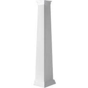 DESCRIPTION: (1) CLASSIC SQUARE TAPERED SMOOTH COLUMN BRAND/MODEL: EKENA MILLWORK #CC1006ETP INFORMATION: WHITE SIZE: 10" W 5'H RETAIL$: $519.95 EA QT