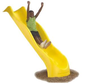 DESCRIPTION: (2) HIGH RAIL SLIDE BRAND/MODEL: KIDKRAFT INFORMATION: GREEN AND YELLOW SIZE: 48" RETAIL$: $159.99 EA QTY: 2