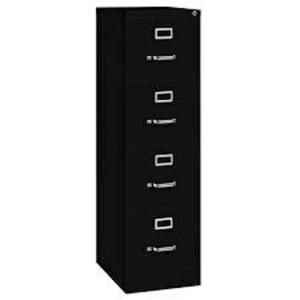 DESCRIPTION: (1) STAND UP FILING CABINET BRAND/MODEL: HIRSH #17892 INFORMATION: BLACK SIZE: 5 DRAWER RETAIL$: $280.00 EA QTY: 1