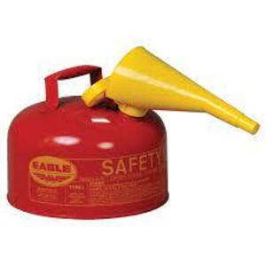 DESCRIPTION: (1) SAFETY CANBRAND/MODEL: EAGLE #3NKR2INFORMATION: RED, GALVANIZED STEELSIZE: 11 1/4 IN OUTSIDE DIA., 11 1/2 IN HT, 2 GALLON CAPACITYRETAIL$: $76.27 EAQTY: 1