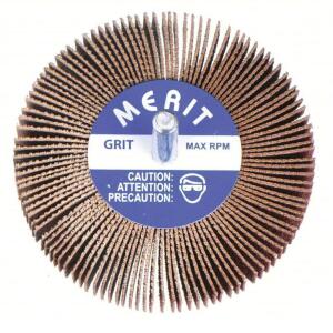 DESCRIPTION: (10) GRIND-O-FLEX FLAP WHEEL BRAND/MODEL: MERIT #3DU92 INFORMATION: ALUMINUM OXIDE SIZE: 3" X -1/4", P80 GRIT RETAIL$: $10.21 EA QTY: 10