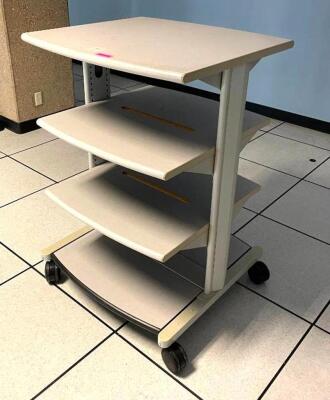 DESCRIPTION 4-TIER MOBILE ELECTRONIC CART LOCATION COMPUTER SERVER ROOM SIZE 32" X 30" X 46" QUANTITY 1