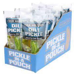 DESCRIPTION: (1) CASE OF (12) LARGE DILL PICKLES, INDIVIDUALLY WRAPPED BRAND/MODEL: VAN HOLTEN #412D INFORMATION: DILL RETAIL$: $24.18 EA QTY: 1