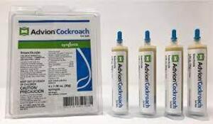 DESCRIPTION: (5) COCKROACH GEL BAIT, INSECTICIDE BRAND/MODEL: ADVION SIZE: EACH PACK IS (4) 1.06 OZ TUBES RETAIL$: $32.95 EA QTY: 5