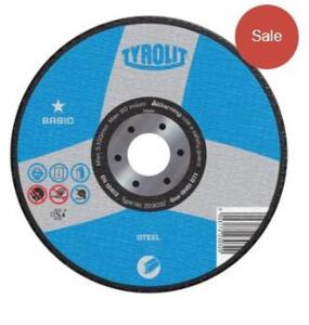 DESCRIPTION: (1) CASE OF (27) GRINDING WHEELS BRAND/MODEL: TYROLIT #6PH27 SIZE: 9X1/4X7/8 RETAIL$: $3.75 PER WHEEL QTY: 1