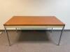 DESCRIPTION (7) 60" X 30" METAL FRAMED OFFICE DESK W/ SING DRAWER BRAND/MODEL DA-LITE LOCATION ROOM #113 THIS LOT IS SOLD BY THE PIECE QUANTITY 7 - 3