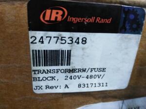 DESCRIPTION: (1) TRANSFORMER W/FUSE BRAND/MODEL: INGERSOLL RAND #24775348 RETAIL$: $279.30 EA QTY: 1