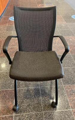 DESCRIPTION (3) ROLLING CONFERENCE ARM CHAIRS LOCATION MAIN LOBBY THIS LOT IS SOLD BY THE PIECE QUANTITY 3