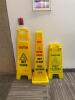 DESCRIPTION (5) VARIOUS "WET FLOOR" CAUTION SIGNS LOCATION MAIN LOBBY THIS LOT IS SOLD BY THE PIECE QUANTITY 5 - 2