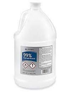 DESCRIPTION: (1) ISOPROPYL ALCOHOL BRAND/MODEL: SWAN INFORMATION: 99% SIZE: 1 GALLON RETAIL$: $25.99 QTY: 1