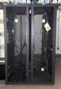 DESCRIPTION (2) DELL 4210 SERVER RACK COMPUTER CABINET BRAND/MODEL DELL LOCATION BASEMENT SERVER ROOM SIZE 24" X 40" X 80" THIS LOT IS SOLD BY THE PIE