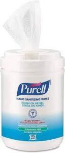 DESCRIPTION: (6) HAND SANITIZING WIPES BRAND/MODEL: PURELL INFORMATION: FRAGRANCE FREE SIZE: 175 WIPES PER CONTAINER RETAIL$: $10.99 EA QTY: 6