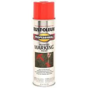 DESCRIPTION: (6) INVERTED MARKING PAINT BRAND/MODEL: RUST-OLEUM INFORMATION: RED ORANGE SIZE: 15 OZ RETAIL$: $12.54 EA QTY: 6