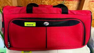 AMERICAN TOURISTER RED DUFFEL BAG NEW