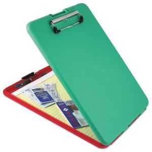 DESCRIPTION: (5) PLASTIC STORAGE CLIPBOARD BRAND/MODEL: SAUNDERS #00580 INFORMATION: RED AND GREEN SIZE: FITS 9" X 11.75" RETAIL$: $20.54 EA QTY: 5