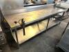 108" X 30" ALL STAINLESS TABLE W/ 4" BACK SPLASH AND MOUNTED CAN OPENER